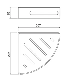 Полка угловая Timo Luiro 18577/17 чёрный/золото матовое